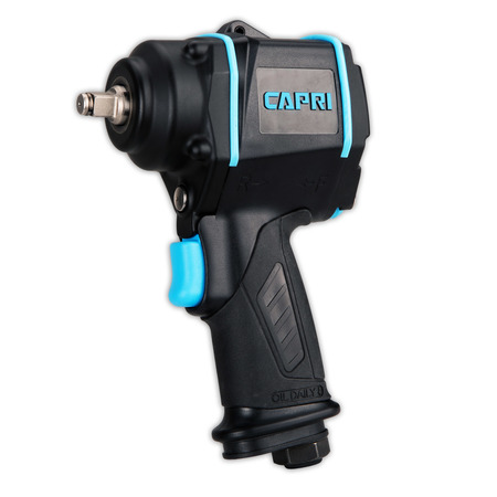 CAPRI TOOLS 3/8 in Stubby Air Impact Wrench, 320 ft.-lb. CP35100